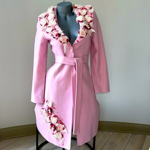 Moschino woman’s wool embellishment trench coat size 4